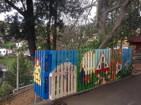 Mural da zona de compostagem.